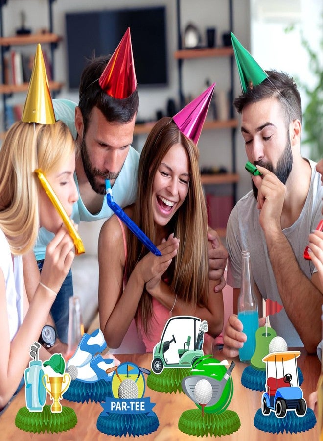 Koeilay 9 Pcs Golf Party Decorations Golf Honeycomb Centerpieces Table Decorations Golf Cake Topper Golf Party Supplies for Birthday Party Shower Retirement Graduation Sport Themed Party Decor - Image 4